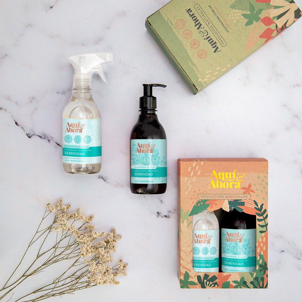 Set Jabon Liquido + Aromatizante + Estuche Exhibidor - Portal Zen