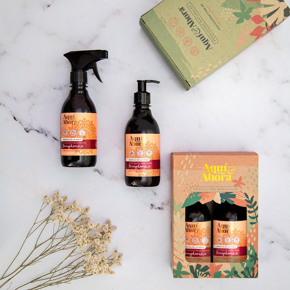 Set Jabon Liquido + Aromatizante + Estuche Exhibidor - Portal Zen