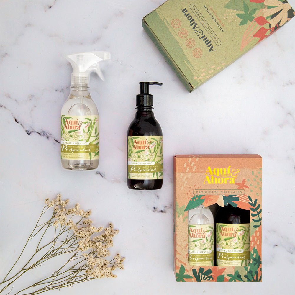 Set Jabon Liquido + Aromatizante + Estuche Exhibidor - Portal Zen