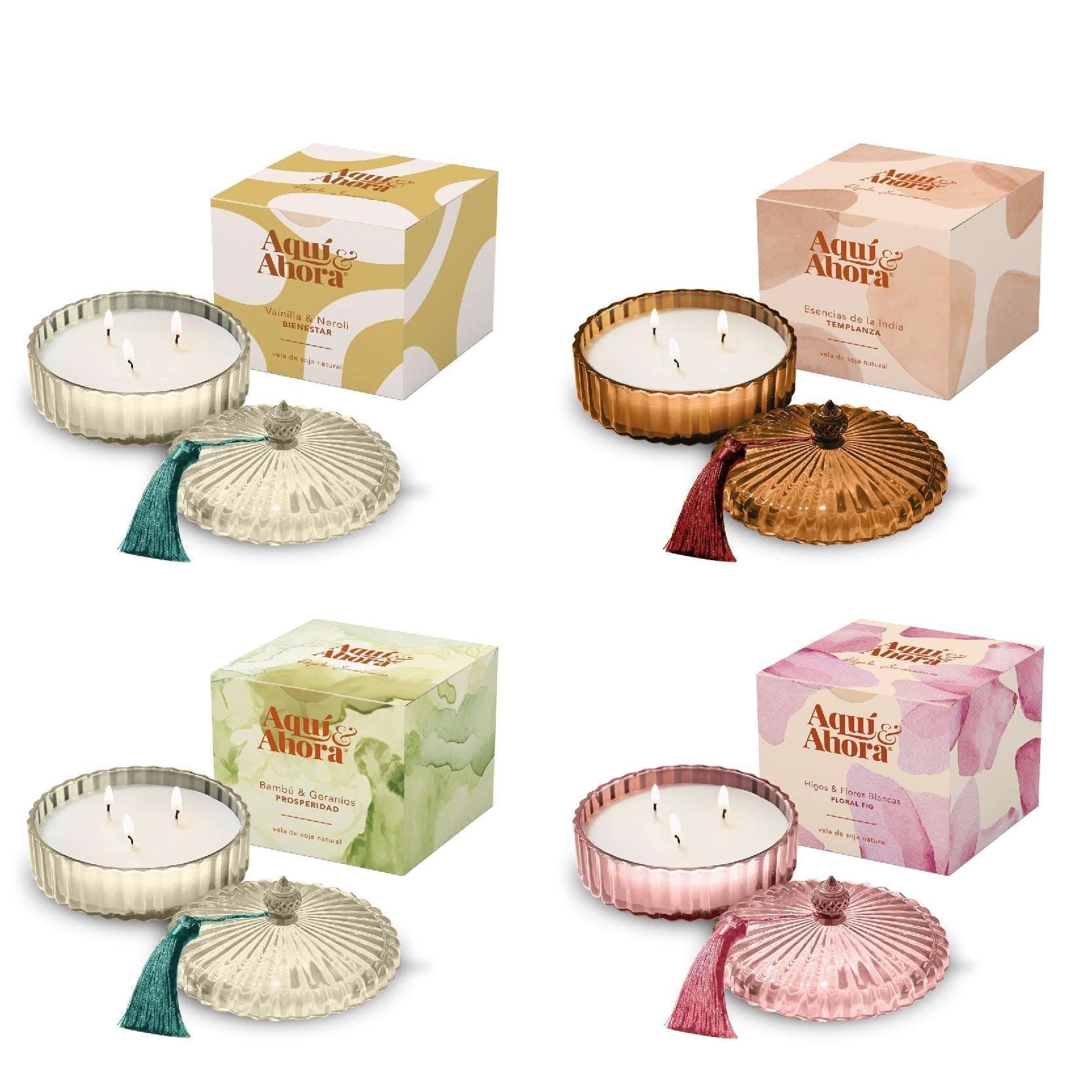 Velones de Soja Tres Pabilos - Antique - Portal Zen