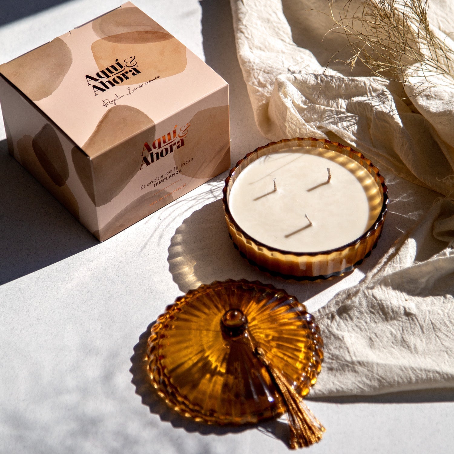 Velones de Soja Tres Pabilos - Antique - Portal Zen