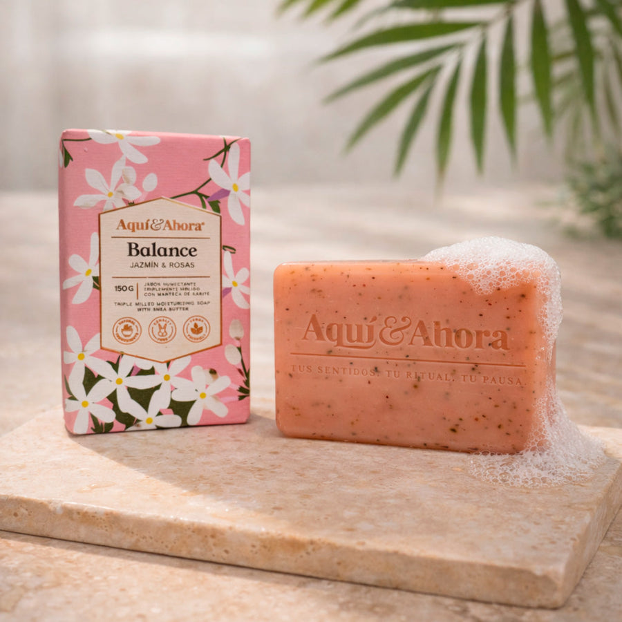 Jabón Aromático Premium 150 g con Manteca de Karité Aquí y Ahora