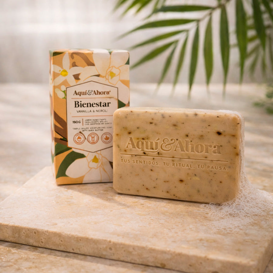Jabón Aromático Premium 150 g con Manteca de Karité Aquí y Ahora