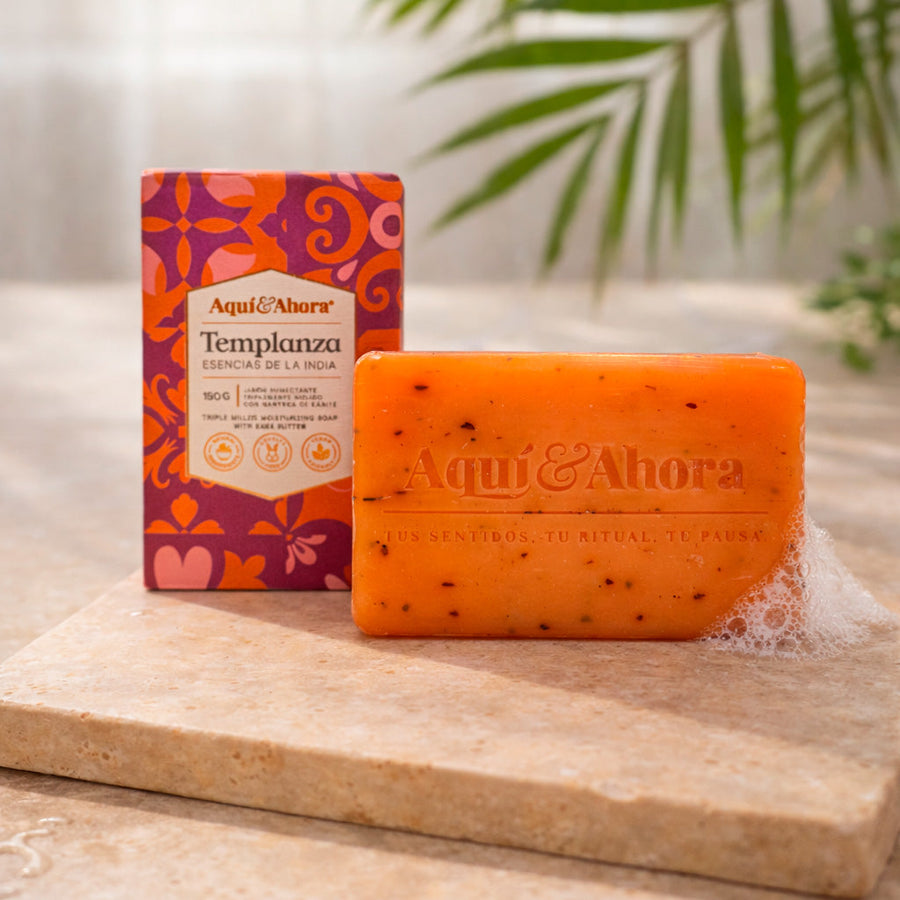 Jabón Aromático Premium 150 g con Manteca de Karité Aquí y Ahora
