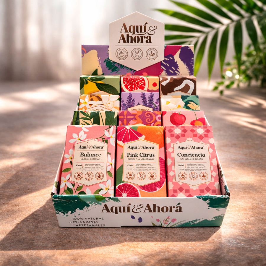 Jabón Aromático Premium 150 g con Manteca de Karité Aquí y Ahora