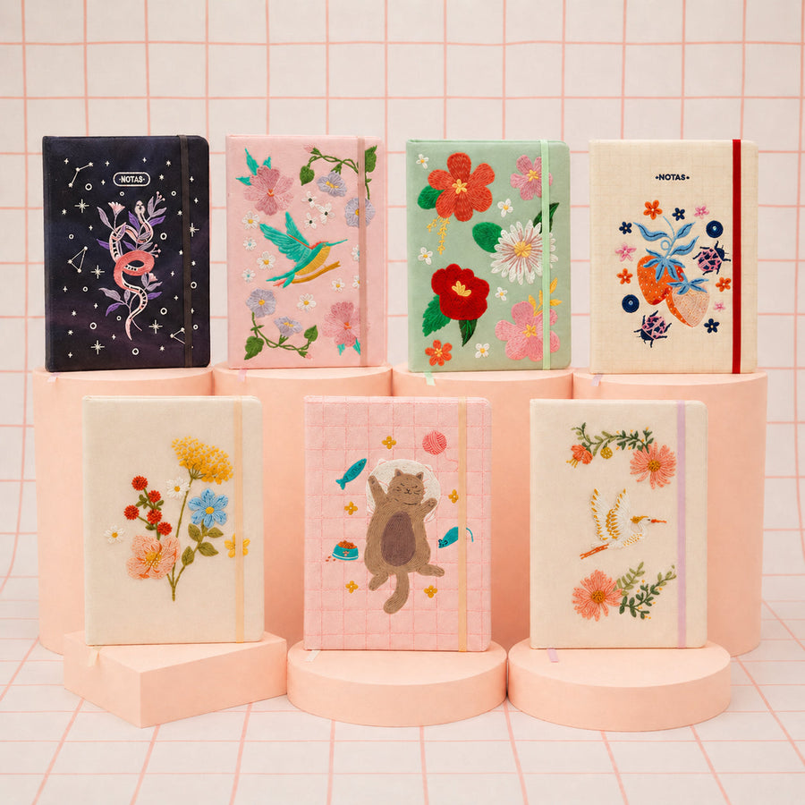 Cuadernos Lomo A5 Bordados