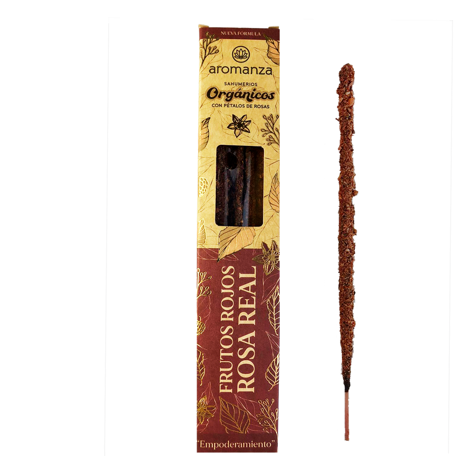 Sahumerio Organico Frutos Rojos Rosa - Aromanza