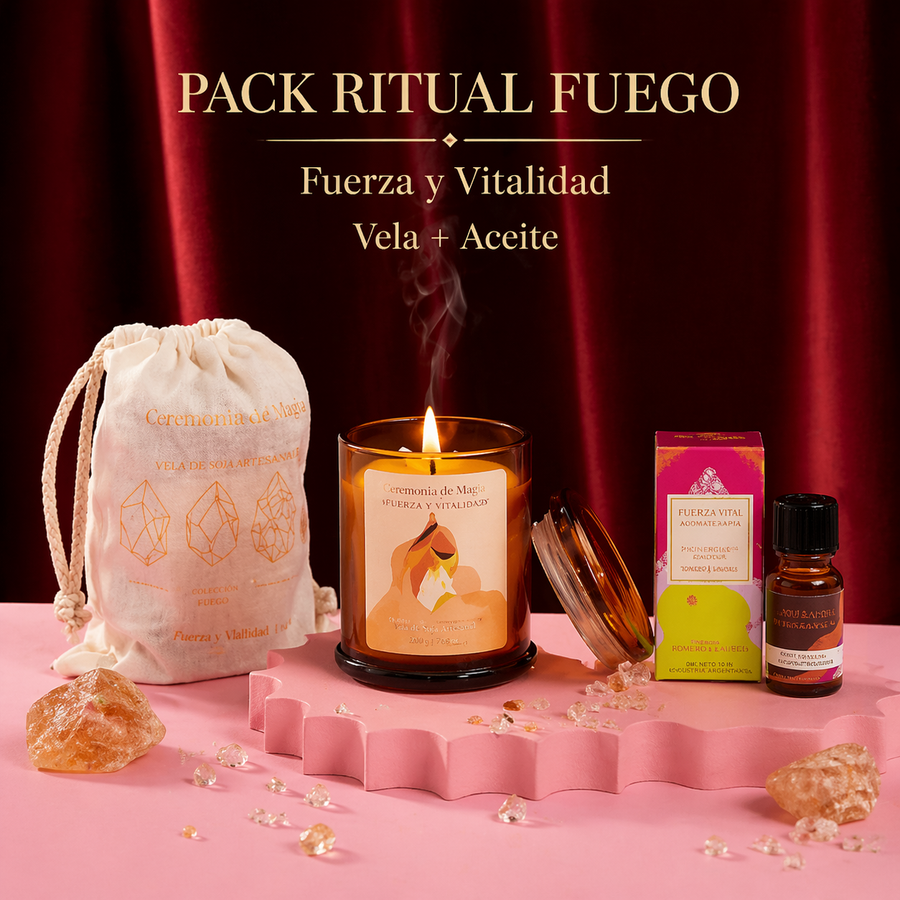 Pack Ritual Fuego | Fuerza y Vitalidad | Vela + Aceite