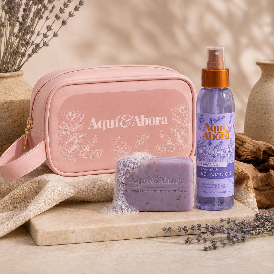 Ritual Relajación | Body Splash + Jabón Natural + Neceser | Aquí & Ahora