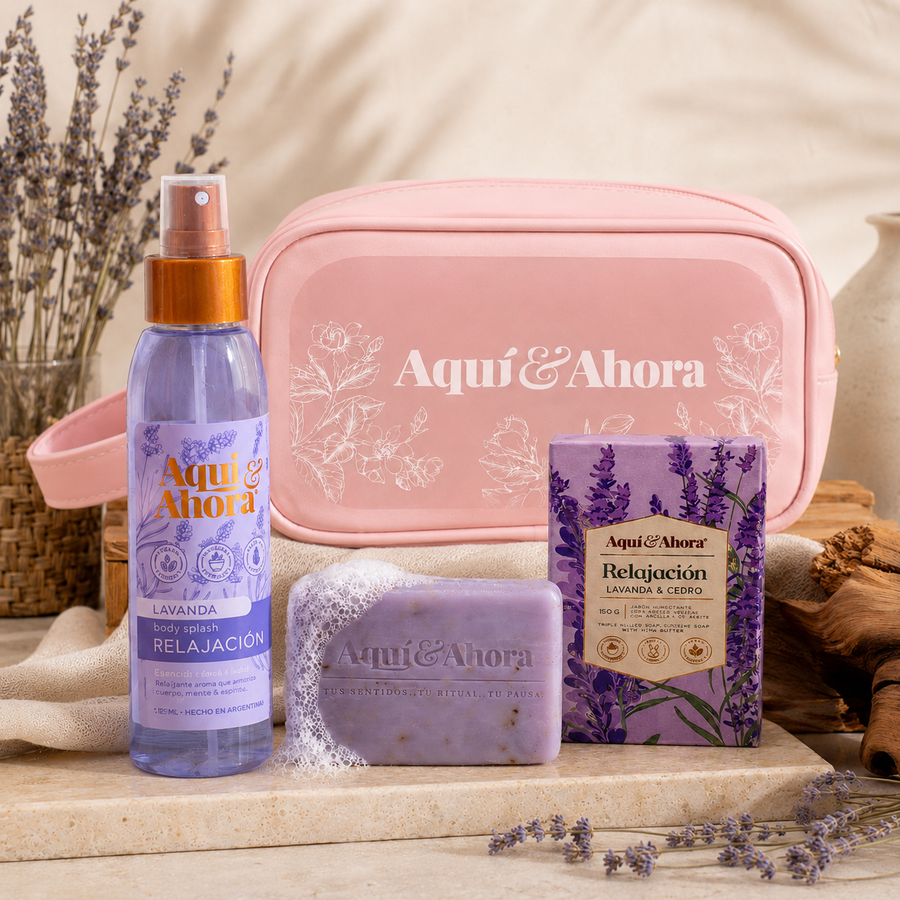 Ritual Relajación | Body Splash + Jabón Natural + Neceser | Aquí & Ahora