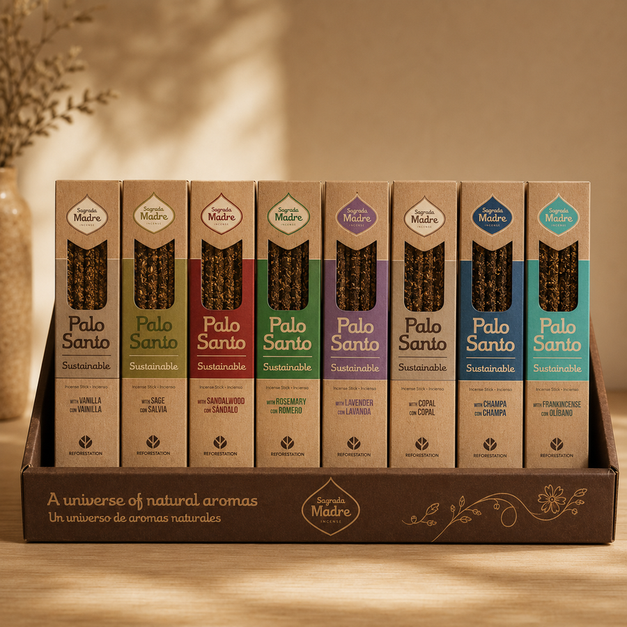 Pack Mayorista Sahumerios Linea Palo Santo Selección 1 - 27 Unidades