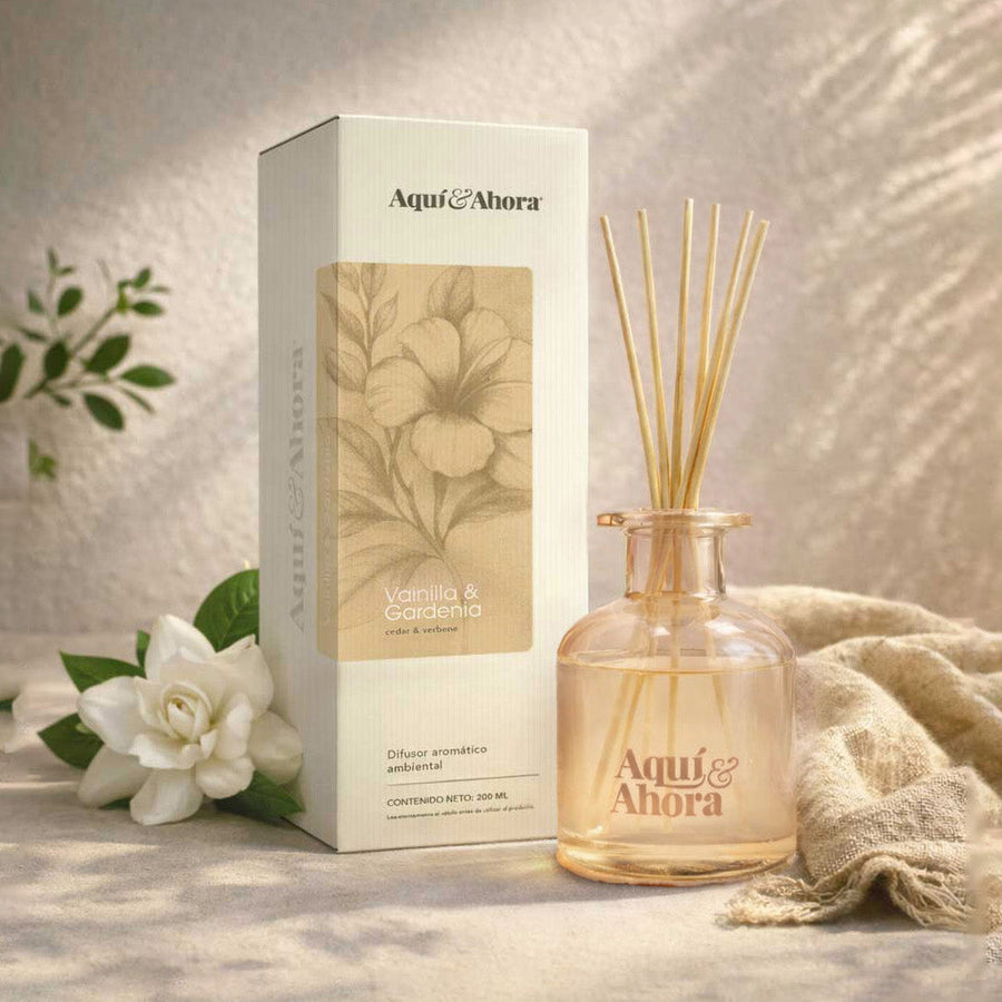 Difusor Aromático Aquí y Ahora 200 ml en Frasco Ámbar