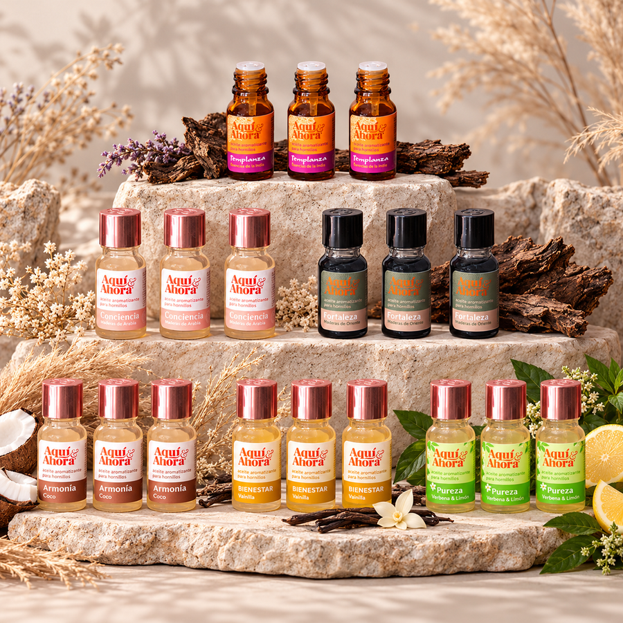 Pack Mayorista Aceites Aromáticos Aquí & Ahora Surtidos x18