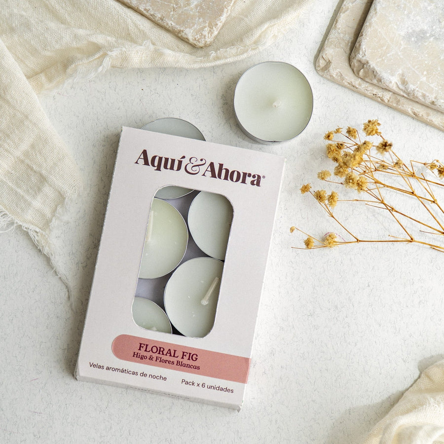 Velas Aromáticas de Noche– Pack x 6  Aquí y Ahora