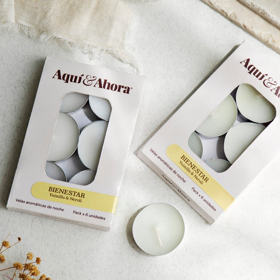 Velas Aromáticas de Noche– Pack x 6  Aquí y Ahora
