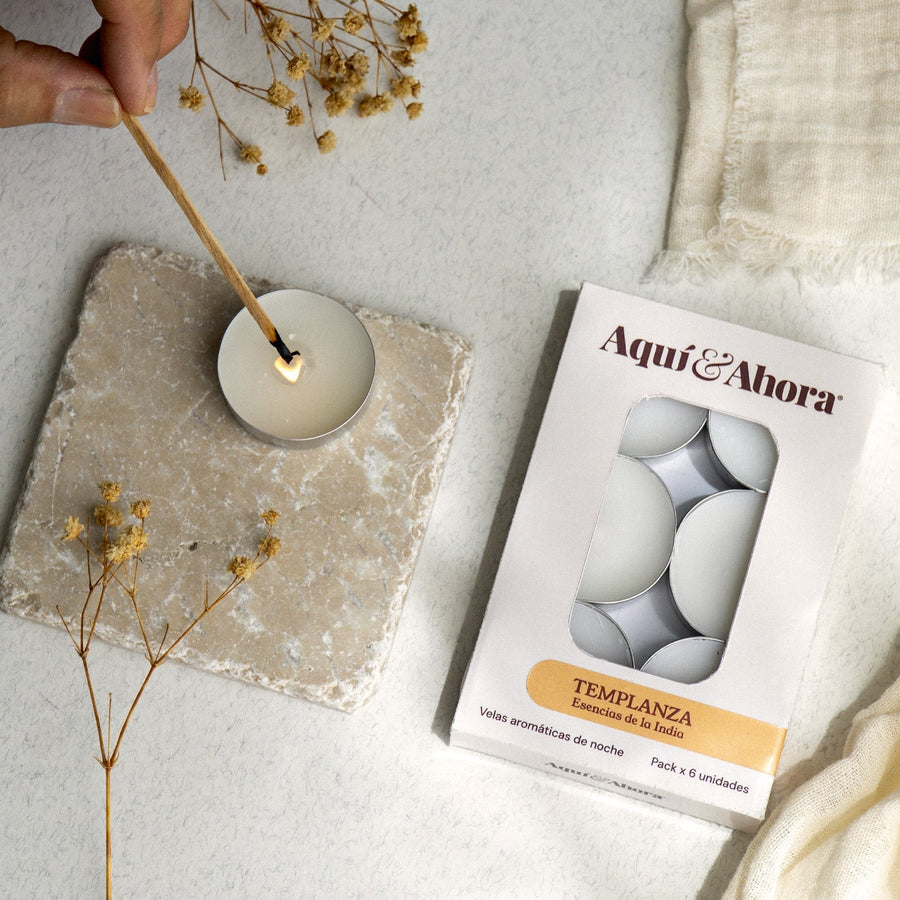 Velas Aromáticas de Noche– Pack x 6  Aquí y Ahora