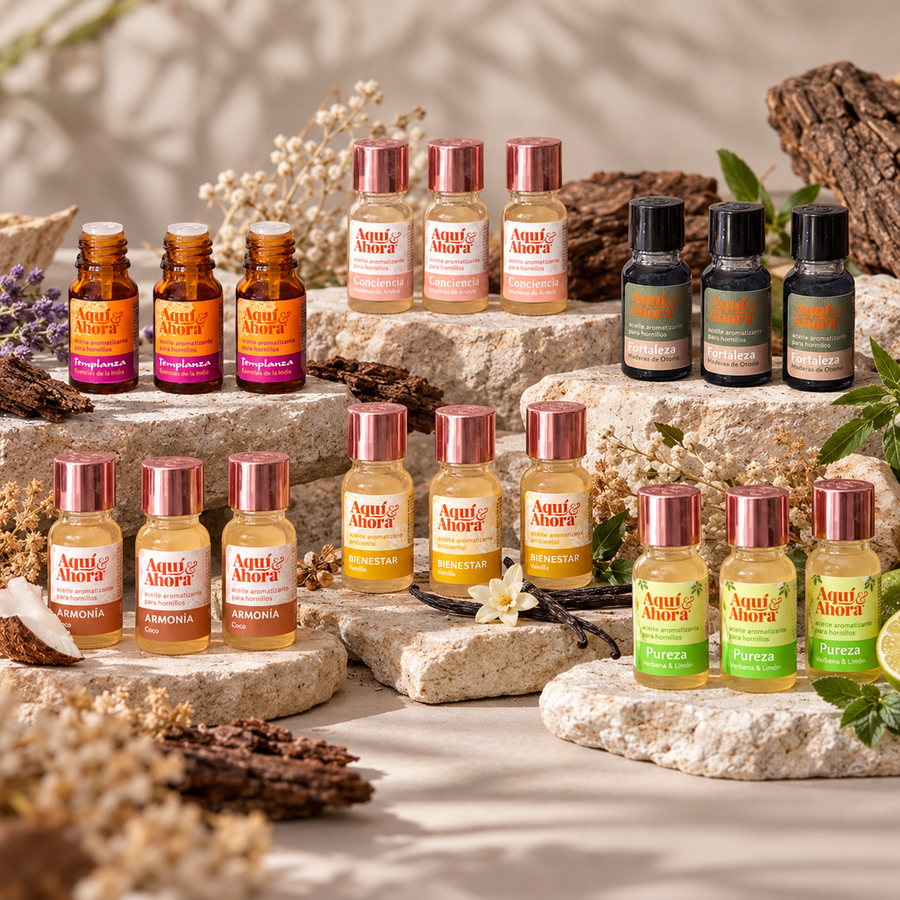 Pack Mayorista Aceites Aromáticos Aquí & Ahora Surtidos x18