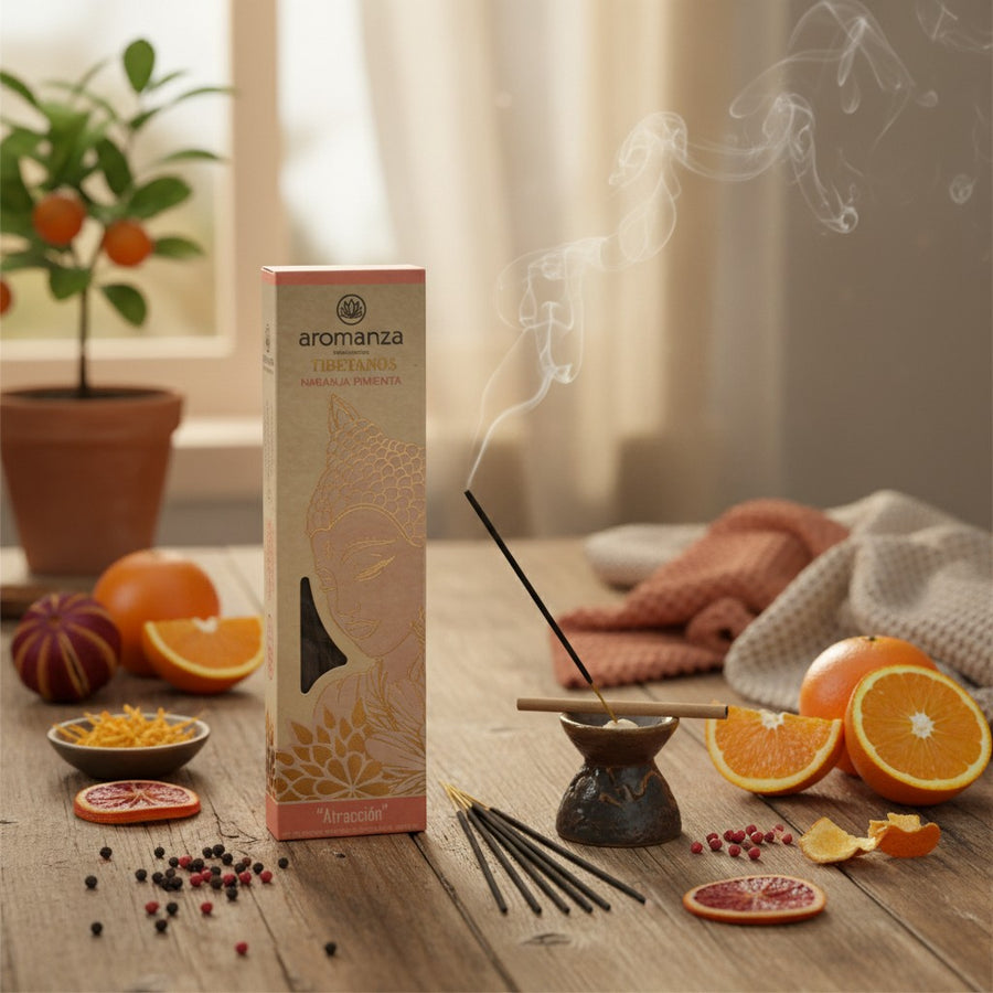 Sahumerio Tibetano Naranja Pimienta - Aromanza