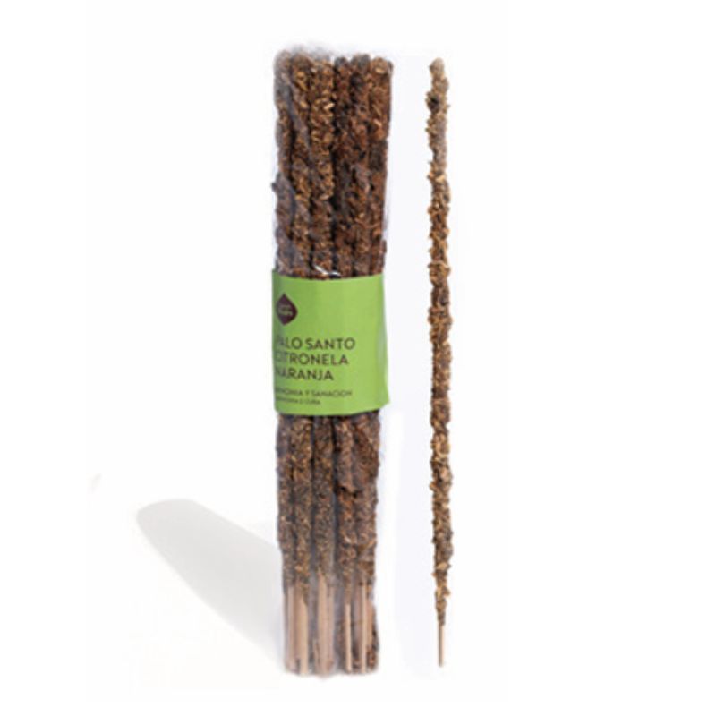 Sahumerio Artesano Palo Santo, Citronella y Naranja 20 Unidades Sagrada Madre