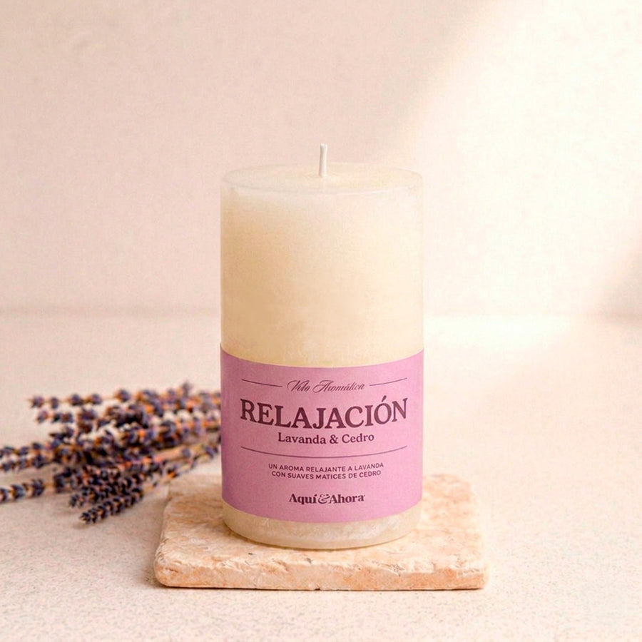 Velas Aromáticas Aquí y Ahora 6 x 10 cm