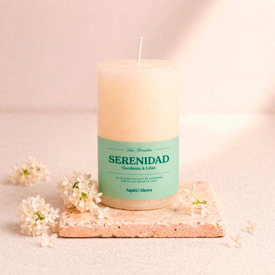 Velas Aromáticas Aquí y Ahora 6 x 10 cm