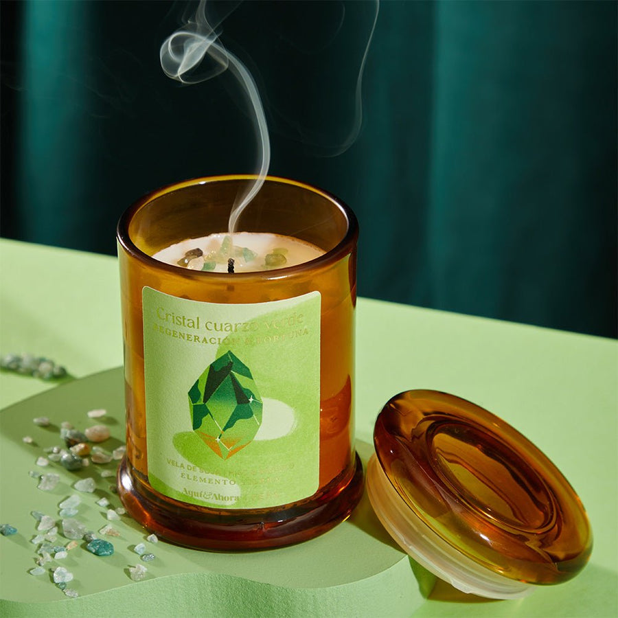 Velas de Soja CRISTALES DE PODER - Ceremonia de Magas - Aqui&Ahora.