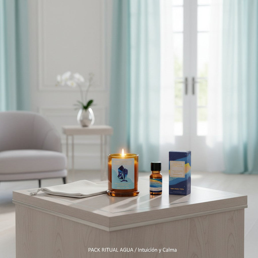 Pack Ritual Agua | Intuición y Calma | Vela + Aceite