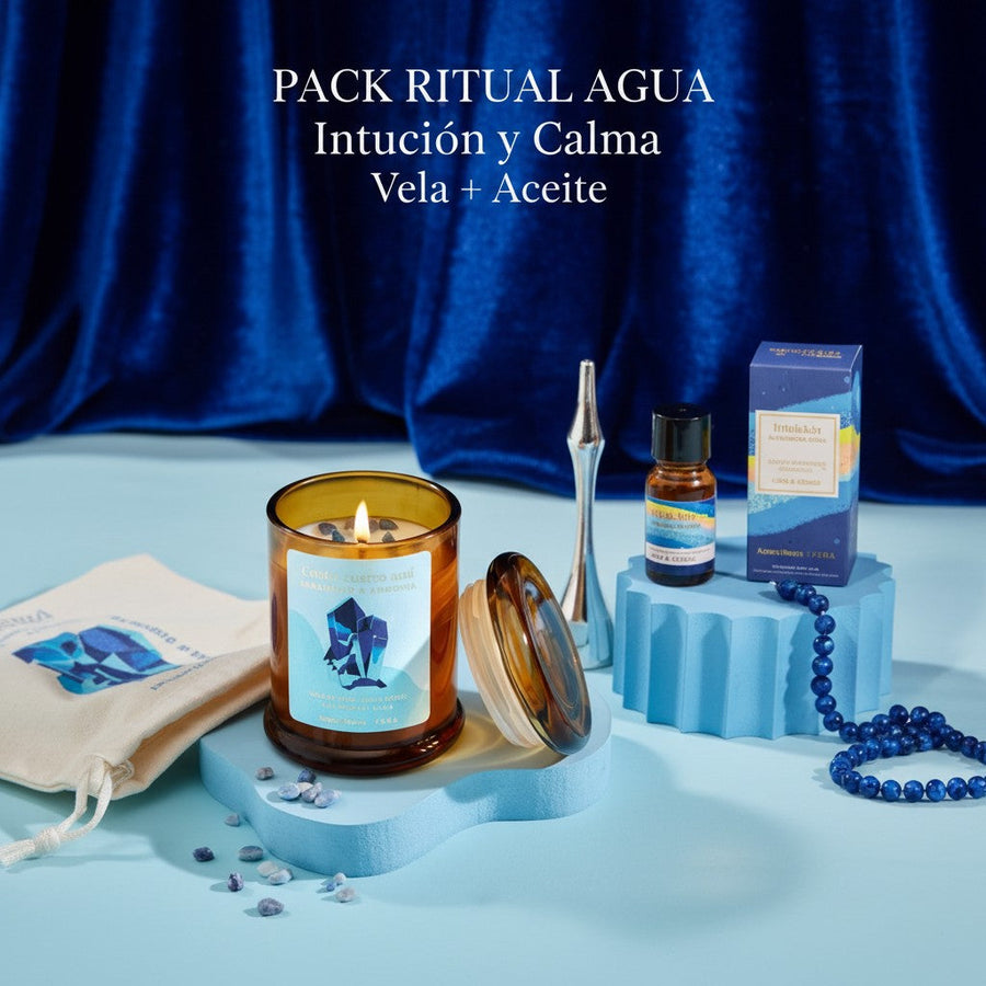Pack Ritual Agua | Intuición y Calma | Vela + Aceite