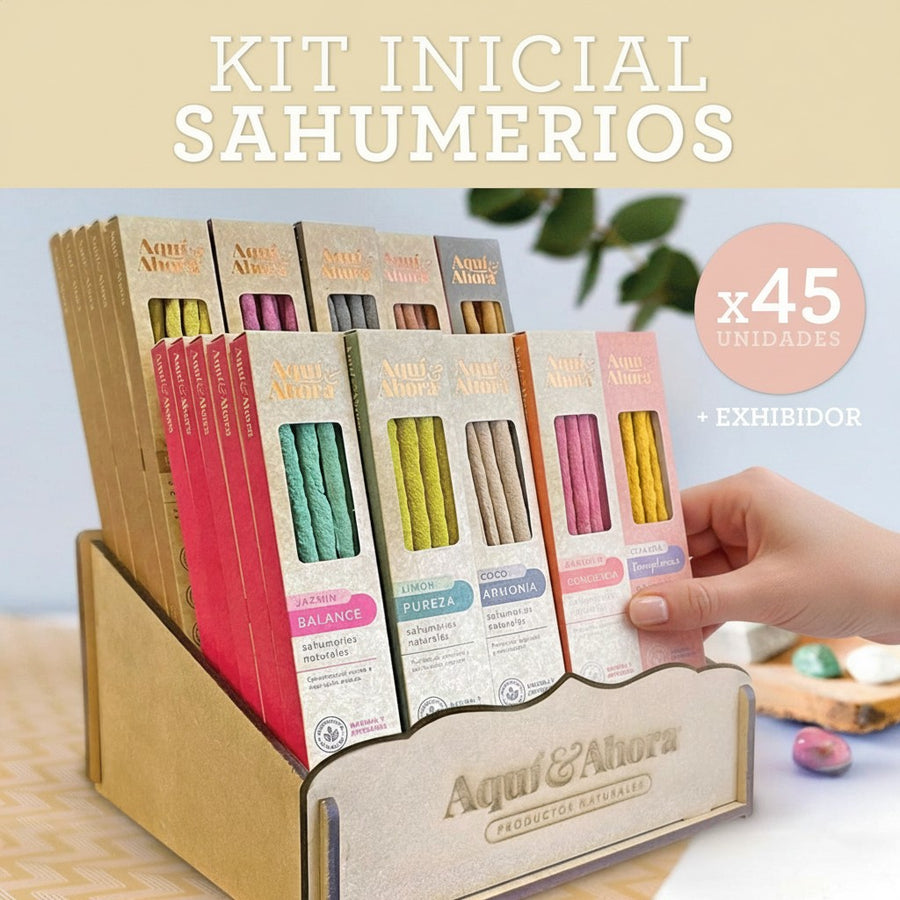 Pack Mayorista Sahumerios + Exhibidor | 45 Unidades