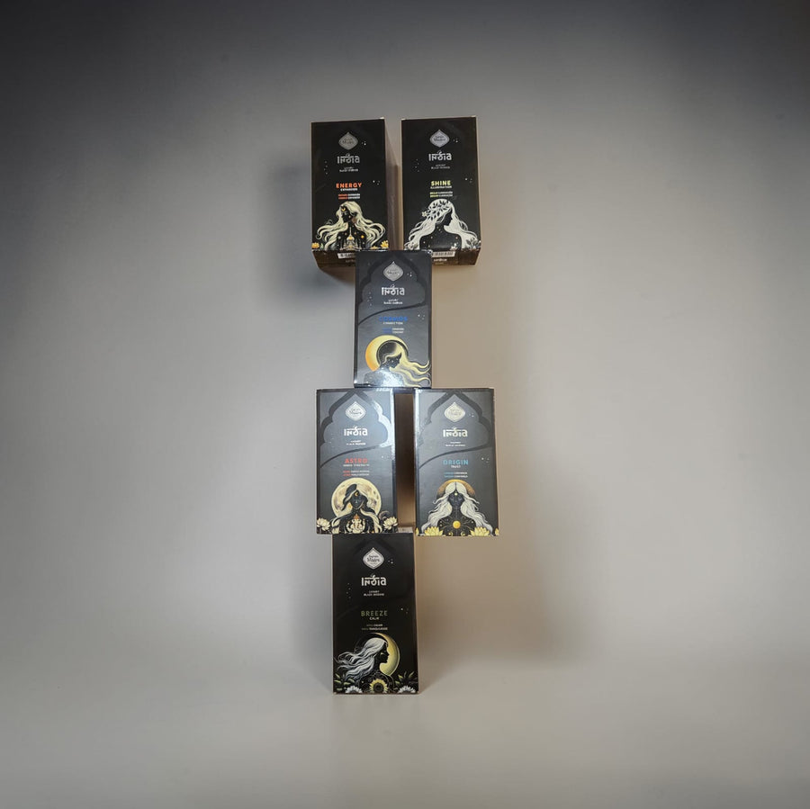Pack India Black MIX Energía – 6 Aromas Box Sahumerios Sagrada Madre (576 Varillas)