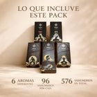Pack India Black MIX Energía – 6 Aromas Box Sahumerios Sagrada Madre (576 Varillas)