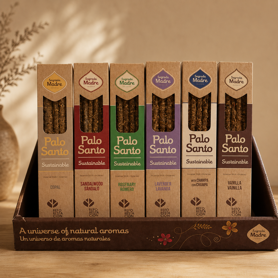 Pack Mayorista Sahumerios Linea Palo Santo 25 Unidades