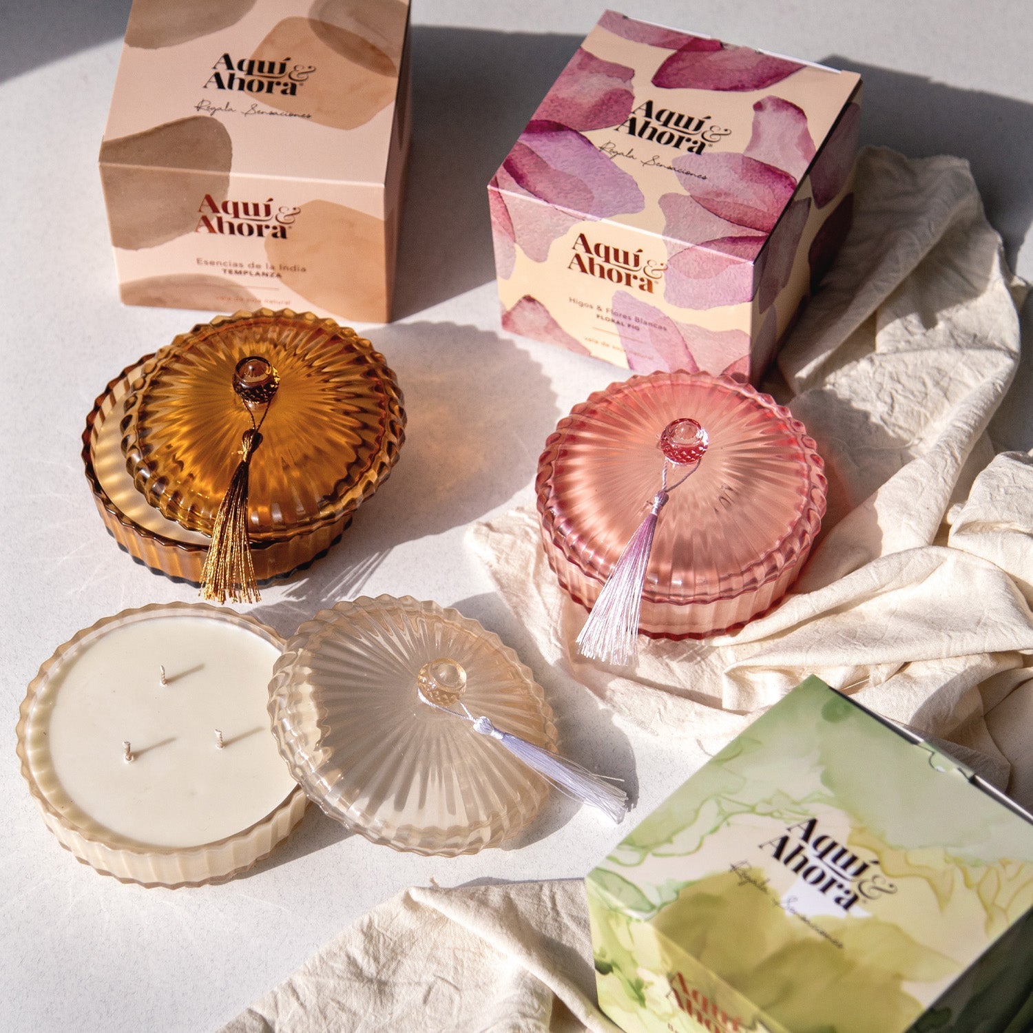 Velones de Soja Tres Pabilos - Antique - Portal Zen