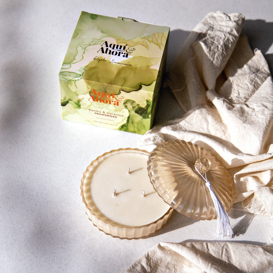 Velones de Soja Tres Pabilos - Antique - Portal Zen