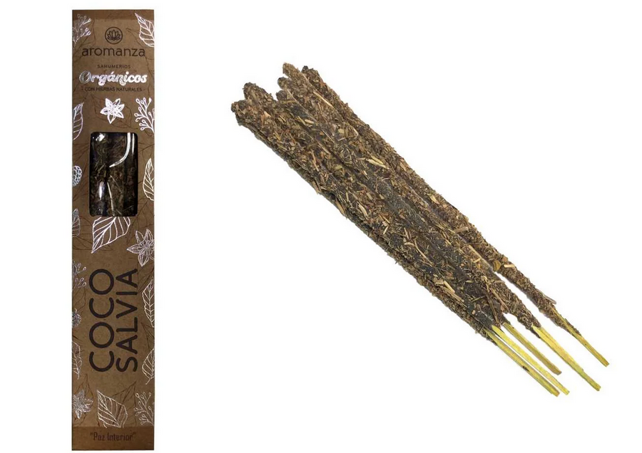 Sahumerio Organico Coco Salvia - Aromanza