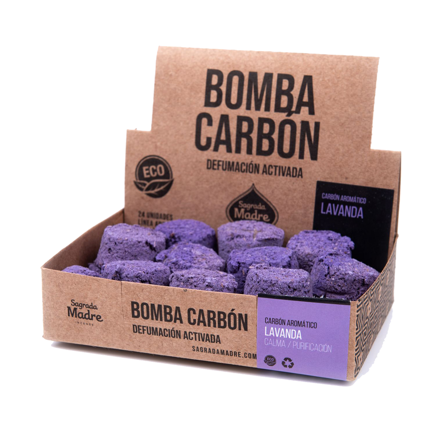 Bomba Carbón Sahumerio Lavanda - Sagrada Madre