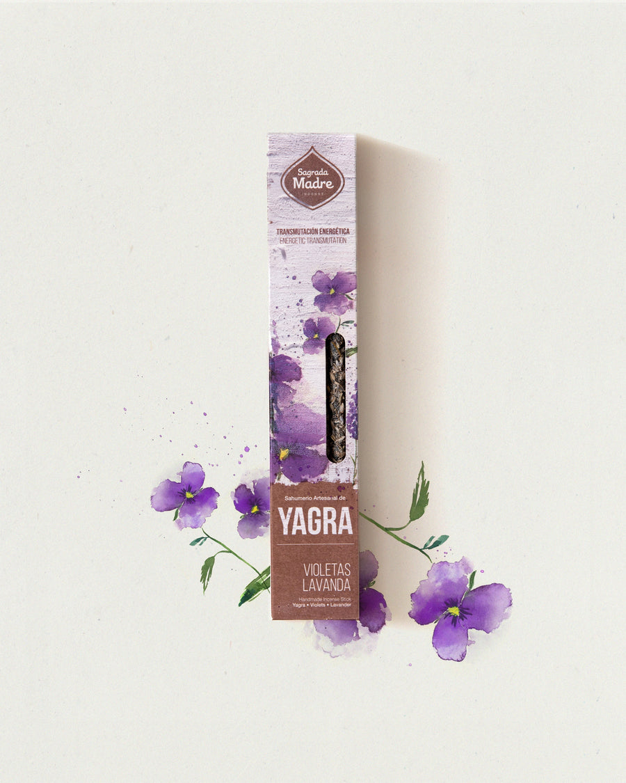 Sahumerio Yagra Violetas y Lavandas - Sagrada Madre